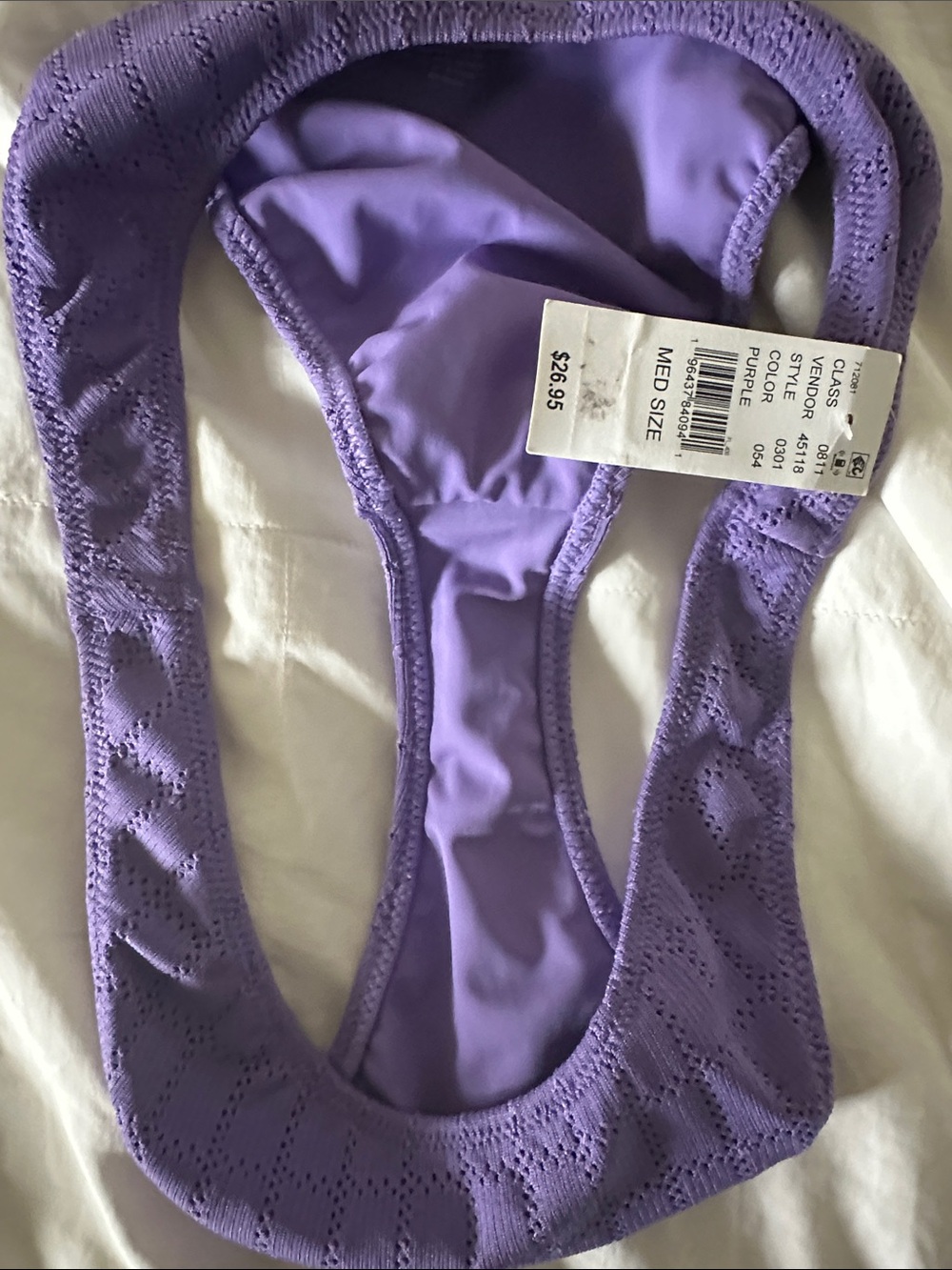 PacSun Purple High-Cut Bikini Bottom Medium - Picture 5 of 5
